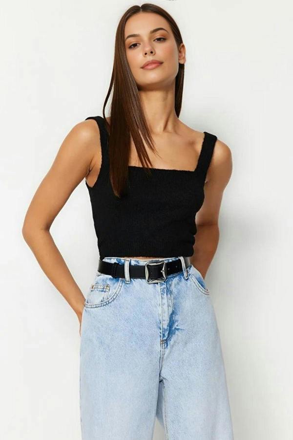 WOVCOR 2-Piece Crop Soft-Textured Knit Blouse-Cardigan Set