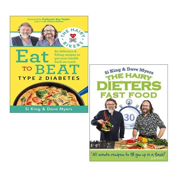 Hairy Bikers 2 Book Set (The Hairy Bikers Eat to Beat Type 2 Diabetes, The Hairy Dieters: Fast Food)