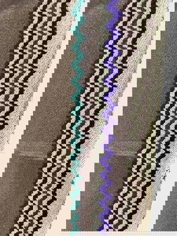 Missoni ZigZag Logo Scarf Grey Purple
