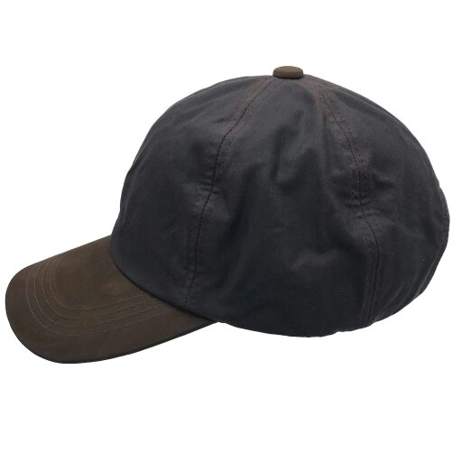 Heather Hats & Accessories Water Resistant Waxed Cotton Baseball Trucker Cap, Cotton Lining, Outdoor Wear, Brown