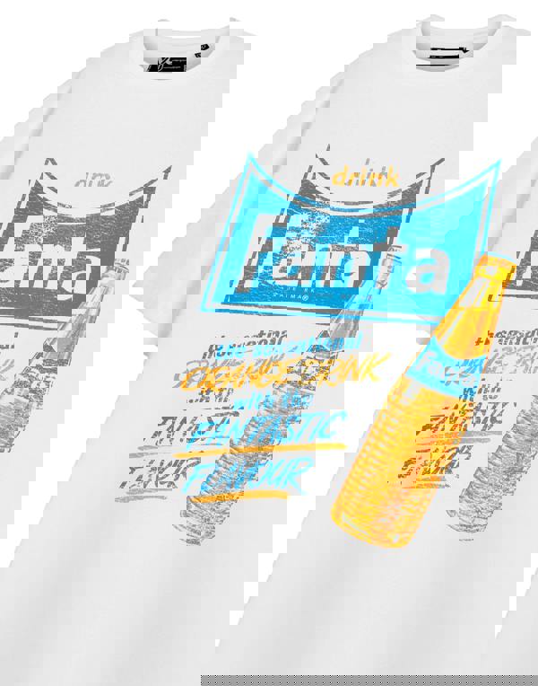 Coca Cola Unisex White Fanta Orange Drink Short Sleeved T-Shirt