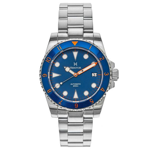 Heritor Automatic Luciano Bracelet Watch w/Date - Navy - HERHS1502