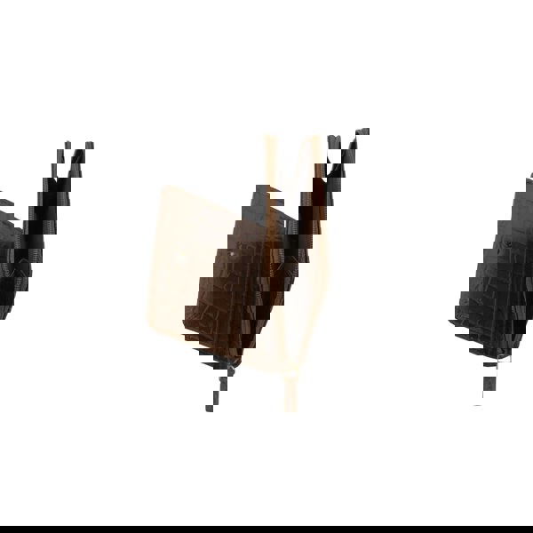 Assots London 'JOLLY' Tan Croc Real Leather Designer Zip-Top Wallet