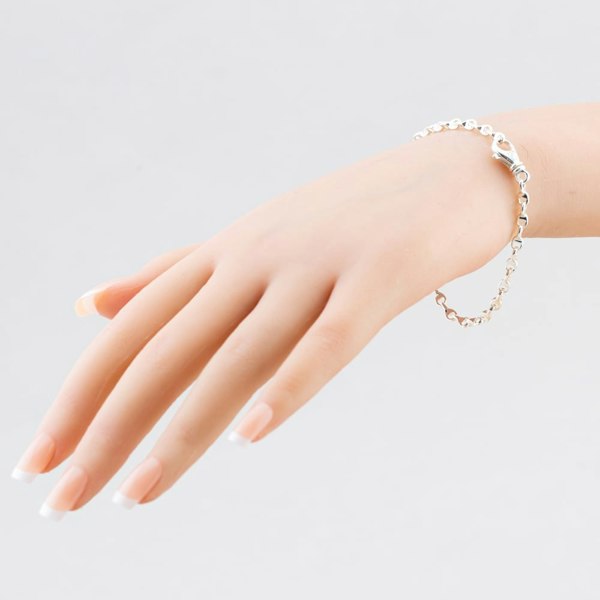 T. H. Baker Argentium Silver 7.6 Inch Anchor Chain Bracelet ARG-943030-7.6