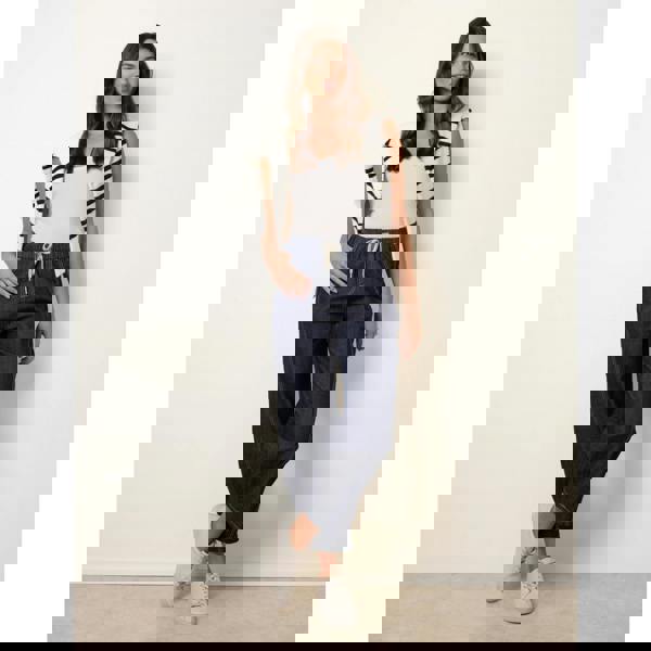 Blue Vanilla Elastic Waist Seam Detail Jeans