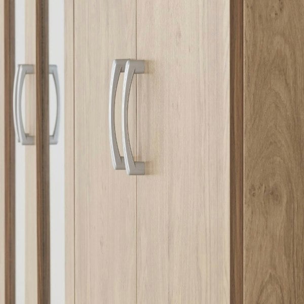 Seconique Charles 4 Door 2 Drawer Mirrored Wardrobe