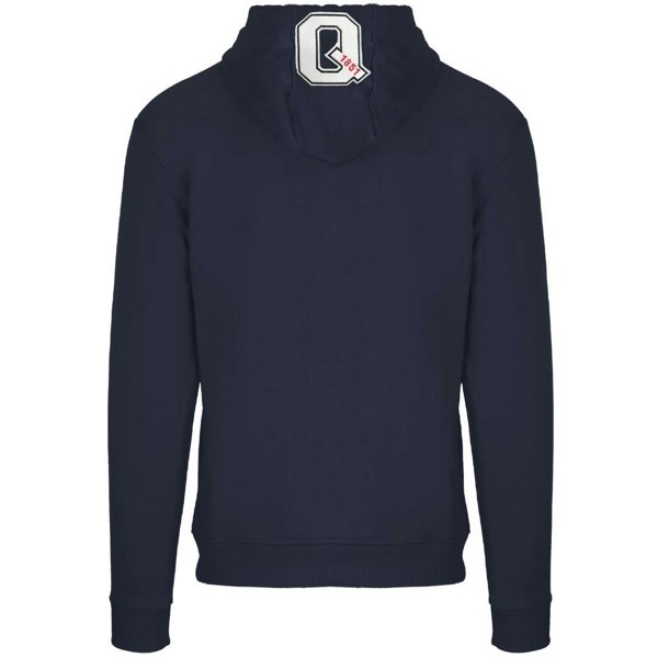 Aquascutum Classic Large A Logo Zip Up Hoodie - Navy Blue