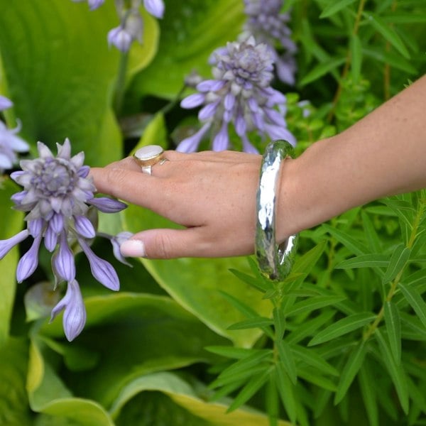 Beautiful Bangle Large in Sterling Silver - Reeves & Reeves