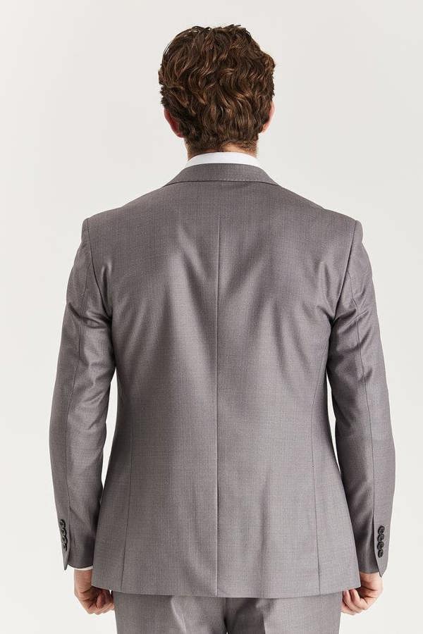 Infinity Leather Men’s Grey Tailored Suit Blazer Formal Jacket