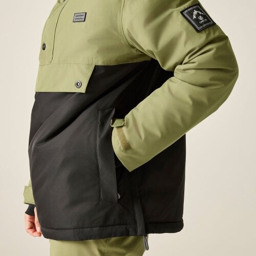 Dare 2B Mens Freeride III Overhead Ski Jacket - Black/Martini Olive
