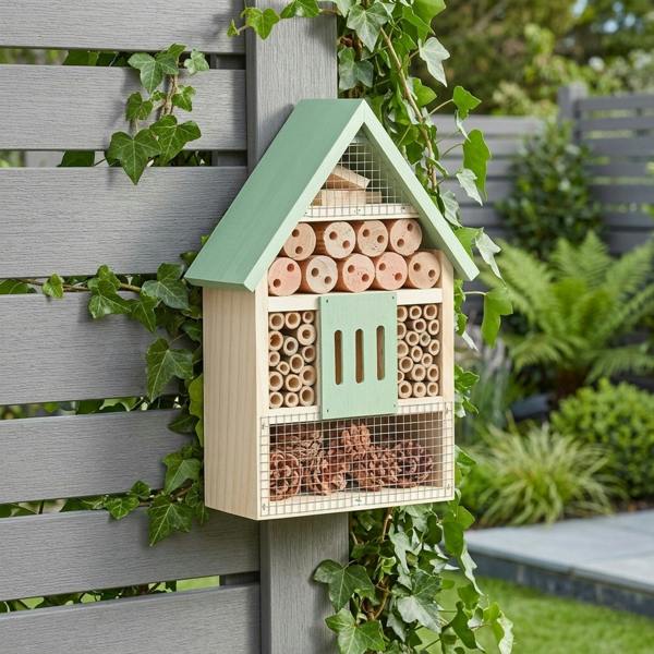 Garden Greatness Wooden Bug & Bee Habitat House