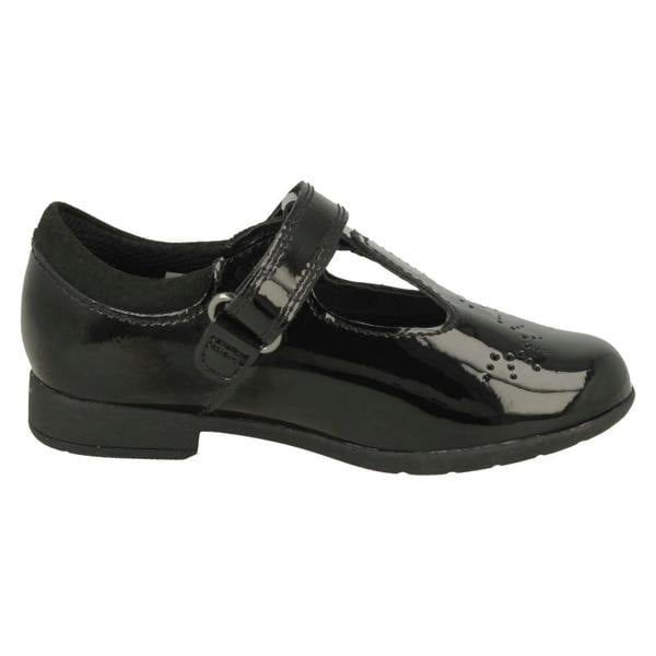 Clarks Girls Clarks Laser Detailed T-Bar Shoes Scala Spirit T
