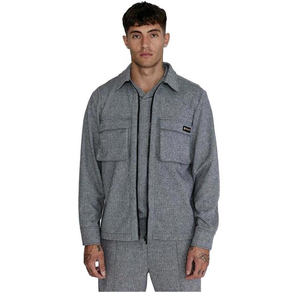 SikSilk Mens Overshirt - Grey - 