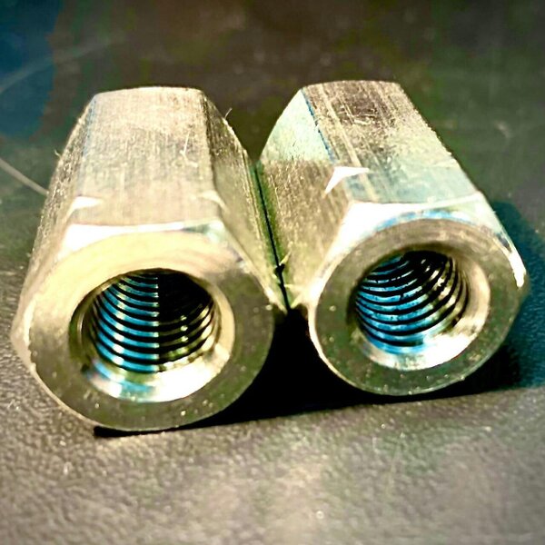 Fixaball Connector Long Hex Nut for Threaded Bar A2 Stainless Steel