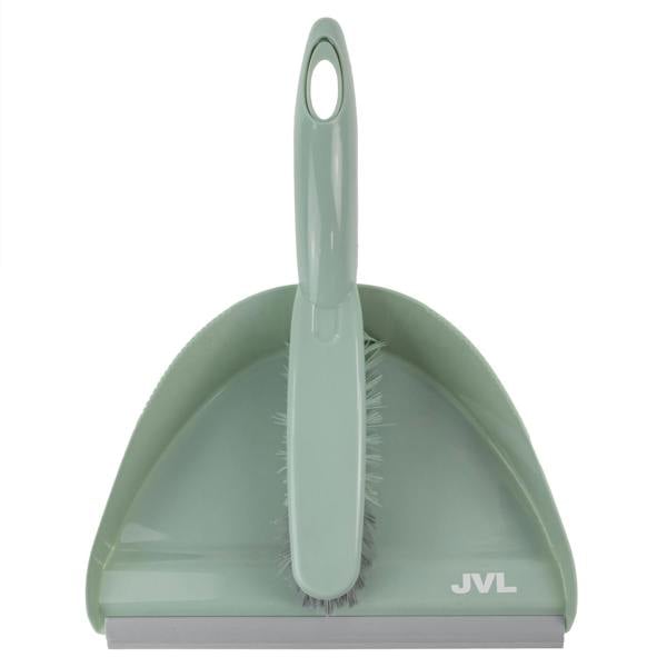 JVL Dust Pan And Brush Set - Green