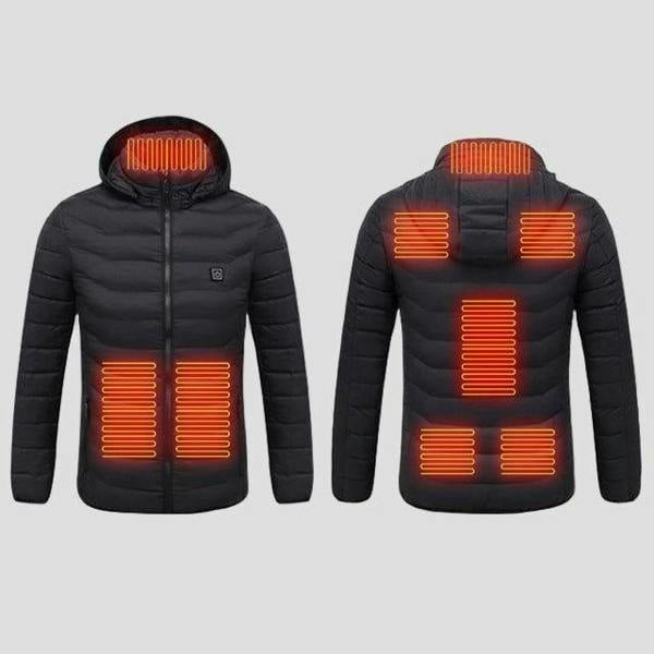 Anniou Quilted Heated Jacket - Black