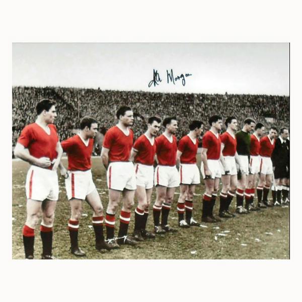 Busby Babes 1958 "The Last Lineup" signed by Kenny Morgans. — Unframed