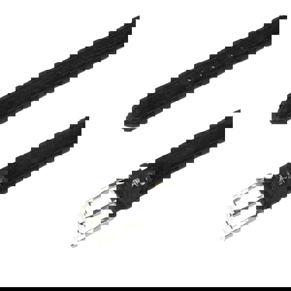 Embassy London Victor - Black & Black - Men's Italian leather belt