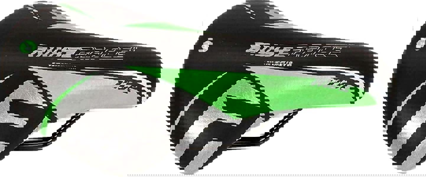 Awe Junior Polyurethane MTB Bike/Bicycle Saddle Green/Black/Silver