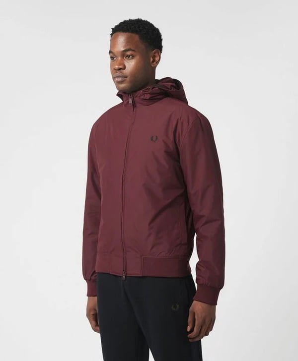 Fred Perry Oxblood Hooded Brentham Jacket - Burgundy