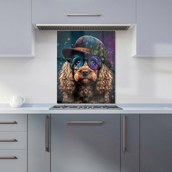 Warren Reed - Designer Cockapoo Dog Face Splashart Kitchen Splashback