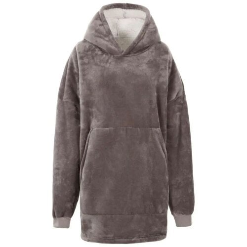 Trespass Unisex Adult Cosiness Oversized Hoodie Blanket - Storm Grey