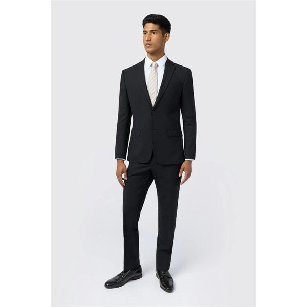 Ted Baker Slim Fit Performance Black Panama Jacket