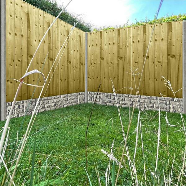 [amazon variation] feather edge semi-braced fence panel [6ft x 1ft, 2ft, 3ft, 4ft, 5ft] 8