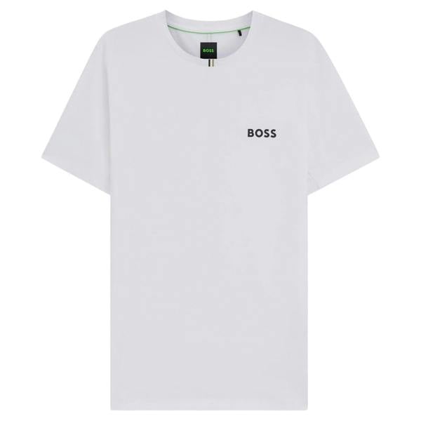 Boss Mens Toc Stripe Pique Slim T-Shirt - White - 
