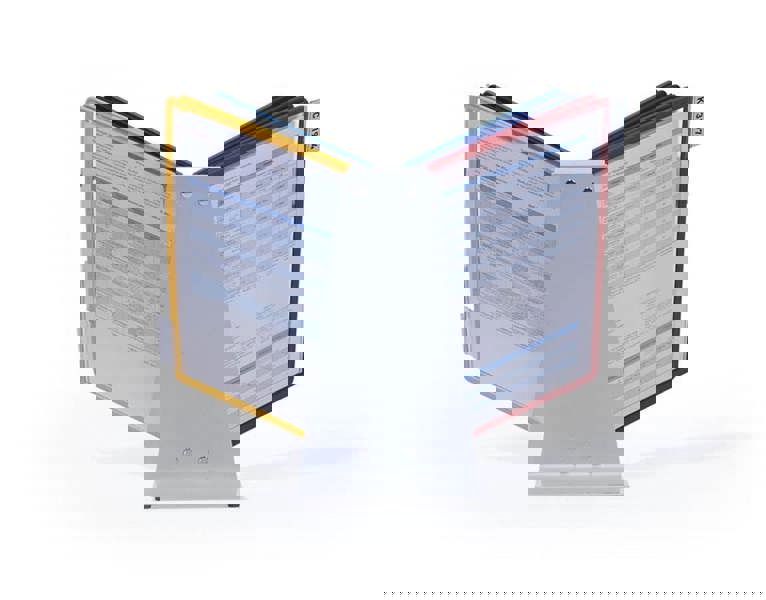 Durable VARIO TABLE 10 Display Panel Desk Stand | 10 Panels | A4 Colour Coded