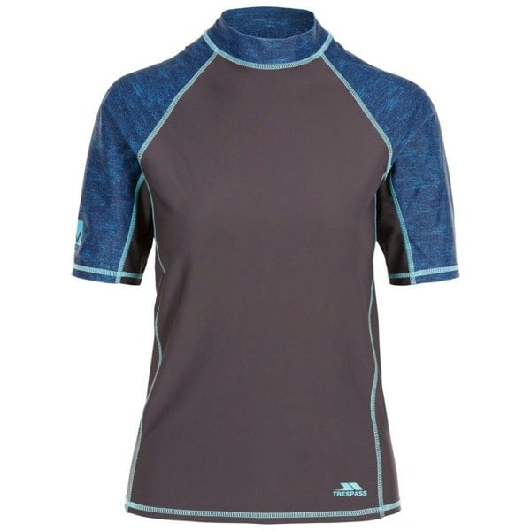 Trespass Womens Calista Rash Guard - Dark Grey/Blue