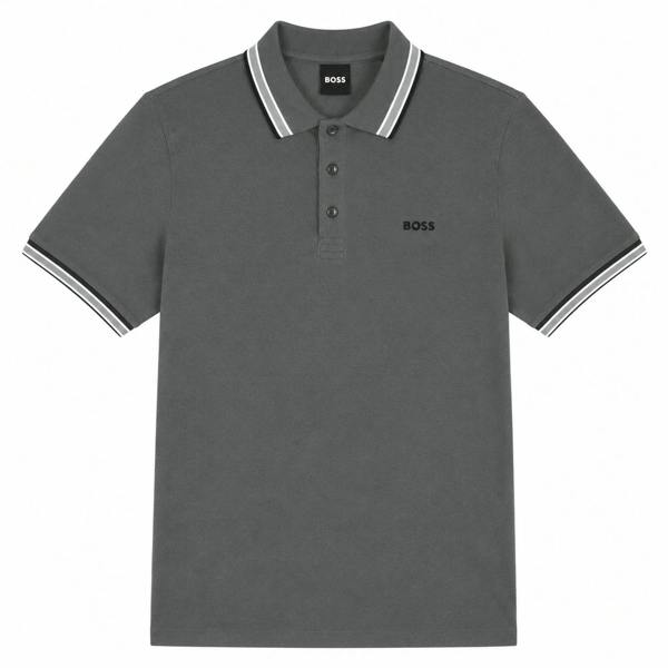 BOSS Paddy Piqué Polo Shirt Dark Grey