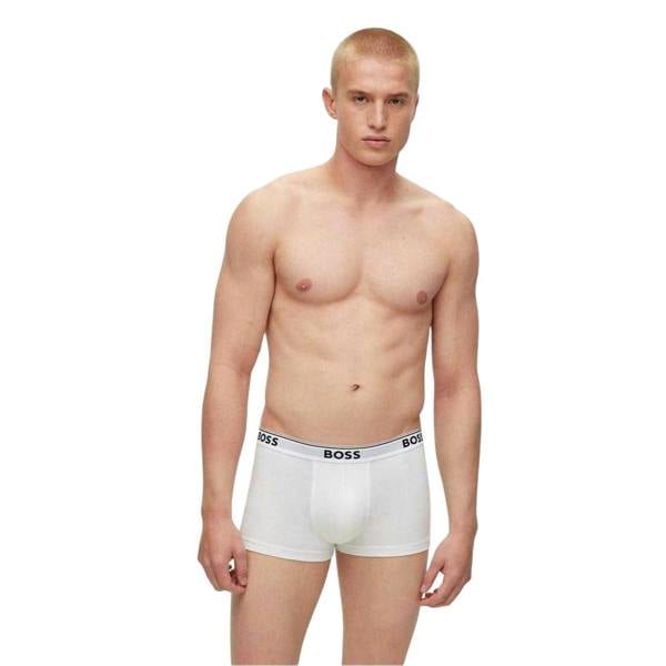 Boss Mens Bodywear Logo Boxer Shorts (Pack of 3) - White - 