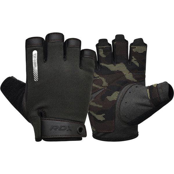 RDX Sports GYM TRAINING GLOVES T2 HALF BROWN