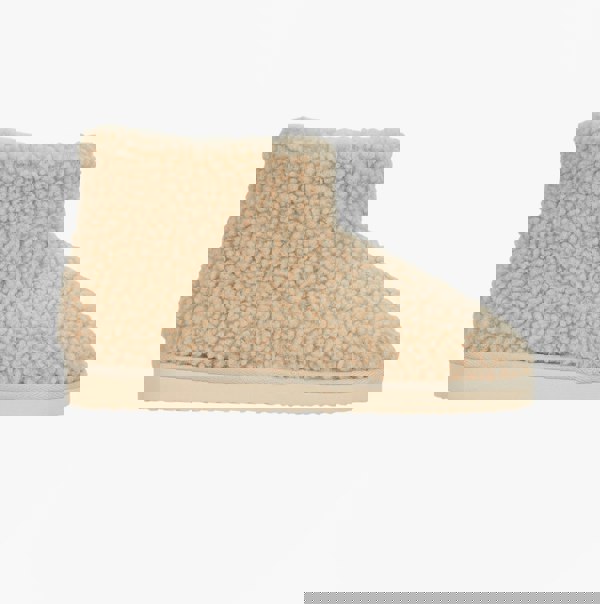 Jo & Joe TEDDY Womens Bootie Slippers Beige