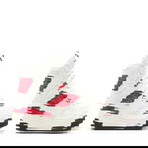 Boss Mens Baltimore Leather Trainers - White - 