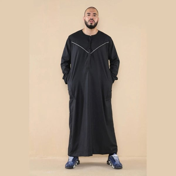 106_thobe_Black_L - 56, 106_thobe_Black_M - 54, 106_thobe_Black_S - 52, 106_thobe_Black_XL - 58, 106_thobe_Black_XXL - 60