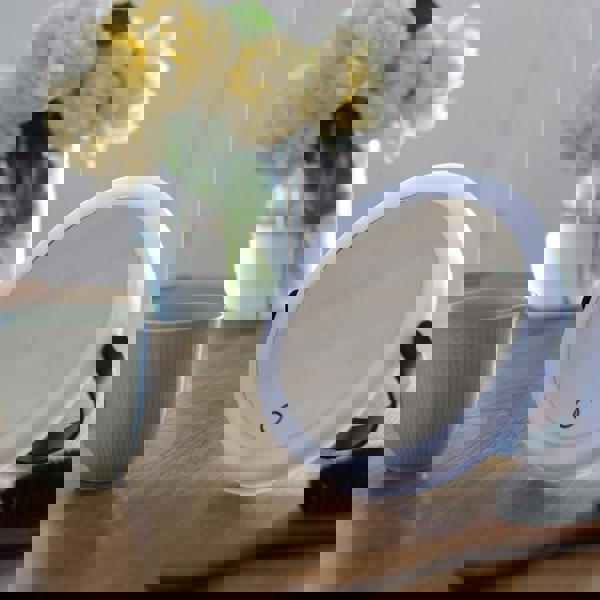 Smedbo Matt Black Double Sided LED Mirror - Freestanding with Swivel Stand 7x Magnification Rechargable Battery Bathroom Table Mirror