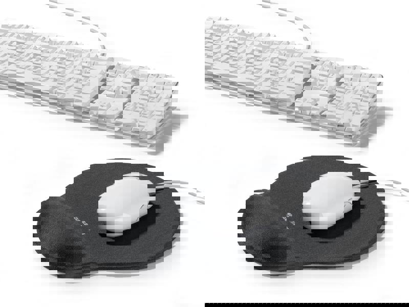 Durable ERGOTOP Soft Touch Mouse Mat with Gel Support Wrist Rest Pad | Grey