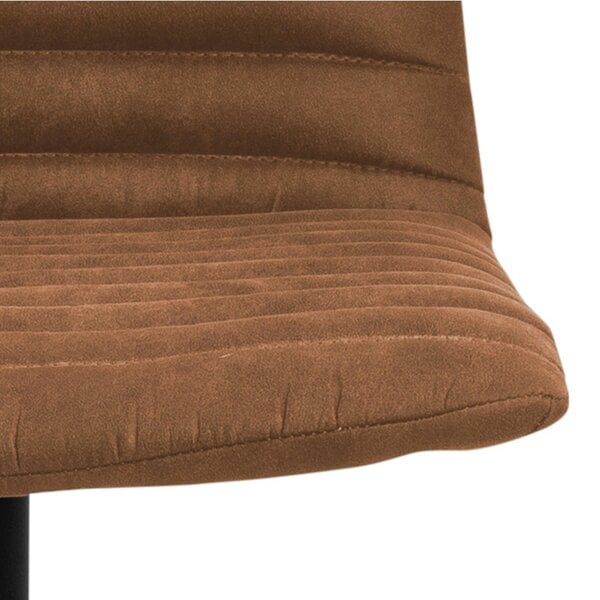 Wyld Haus Set of 2 Aalborg Bar Stool Upholstered Brown Fabric Etched Back