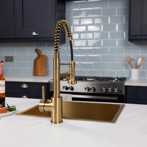Flode böjig | Multiuse Style 3 in 1 Instant Boiling Tap with Flexi Spray | Brushed Brass Finish