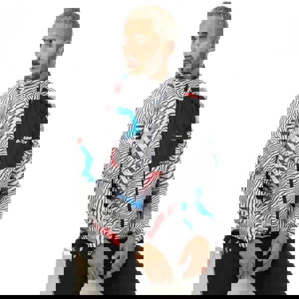 Adidas Mens Terrex Trail Printed Running Jacket - White/Black - 