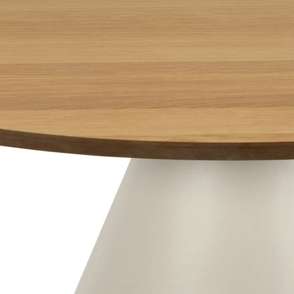 Furniture To Go Soli Round Coffee Table in Oak/Grey 85x40cm