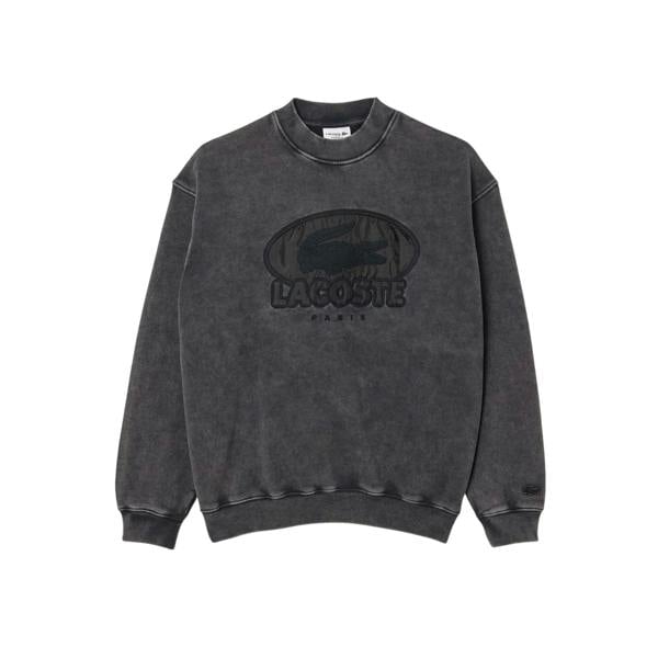 Lacoste Mens Embroidered Logo Sweatshirt - Black - 