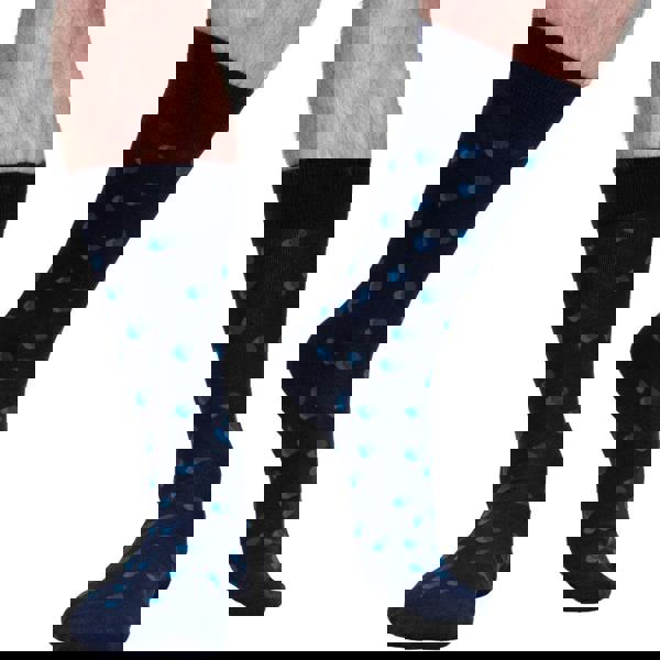 Jemsox 5-Pack Mens Blue Multi Design Socks – Organic Cotton