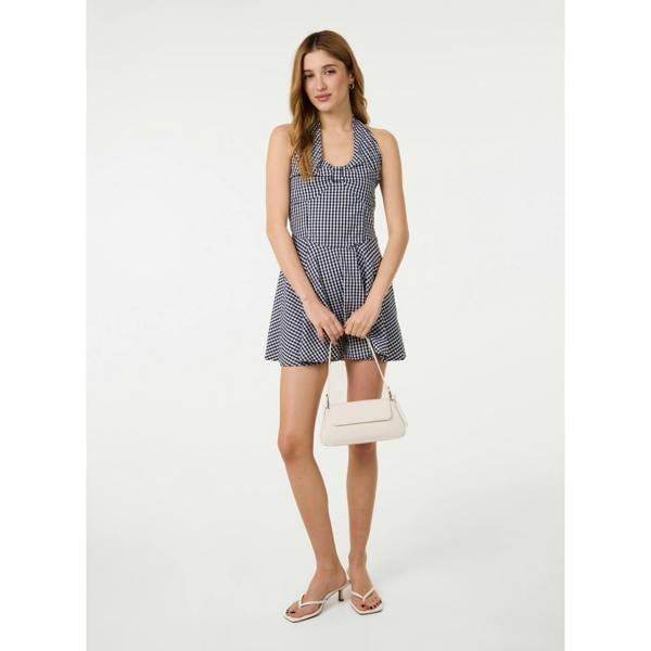 Pink Vanilla Gingham Halter Neck Dress