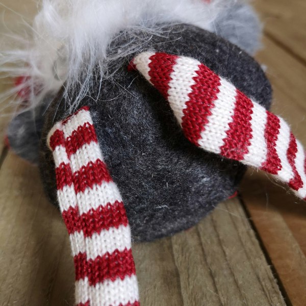 Samuel Alexander 72cm Lit Plush Christmas Gonk with Dangly Legs & Aviator Hat in Red & Grey