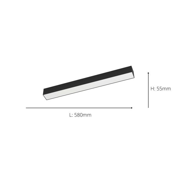 EGLO Salitta LED Extended Surface-Mounted Light Black