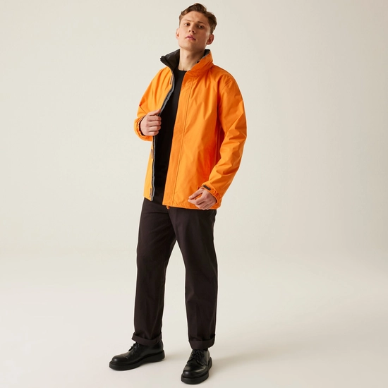 Regatta Mens Standout Ardmore Jacket (Waterproof & Windproof) - Sun Orange/Seal Grey