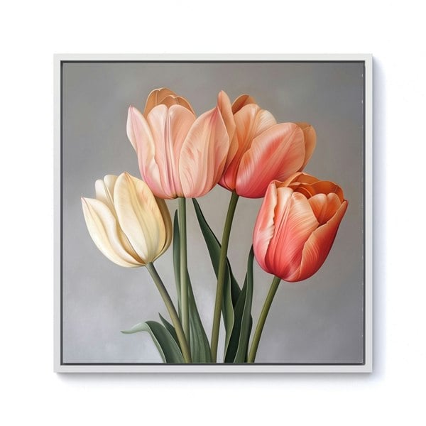 Warren Reed Spring Tulips Framed Canvas